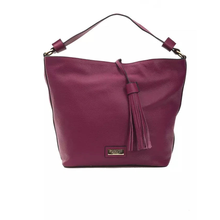 Burgundy Leather Women Shoulder Bag