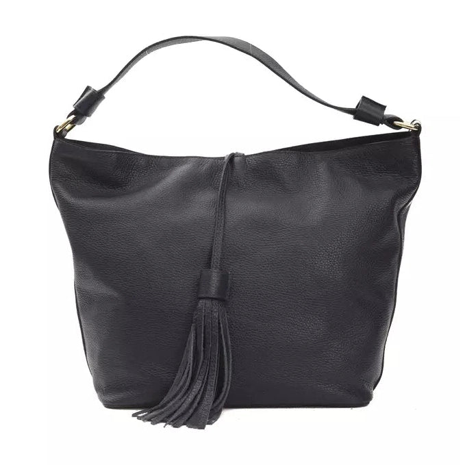 Gray Leather Women Shoulder Bag