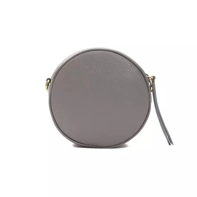 Gray Leather Women Crossbody Bag