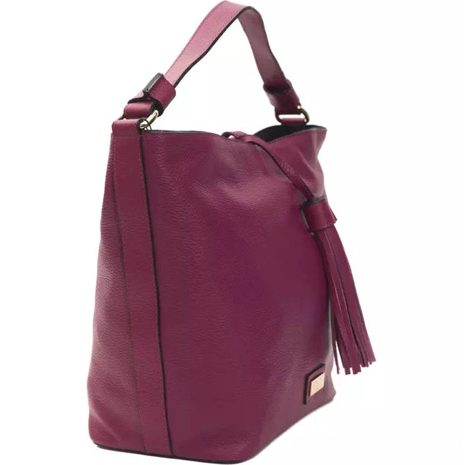 Burgundy Leather Women Shoulder Bag