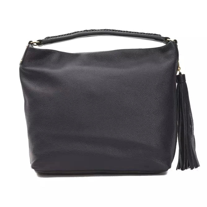 Gray Leather Women Shoulder Bag