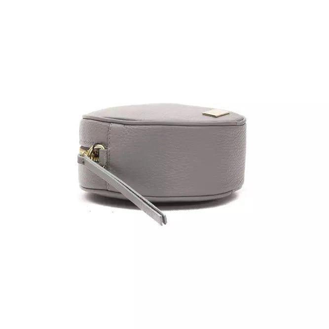 Gray Leather Women Crossbody Bag