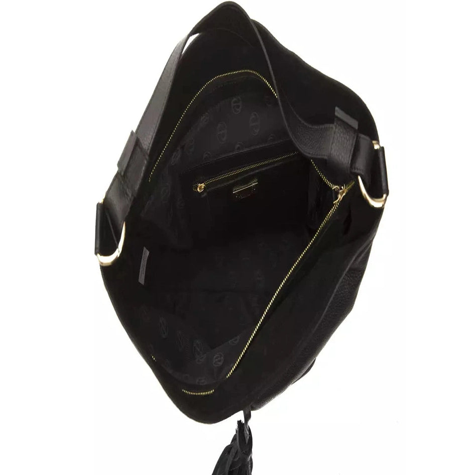 Black Leather Women Shoulder Bag