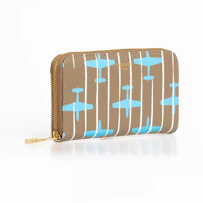 Beige Leather Women Wallet