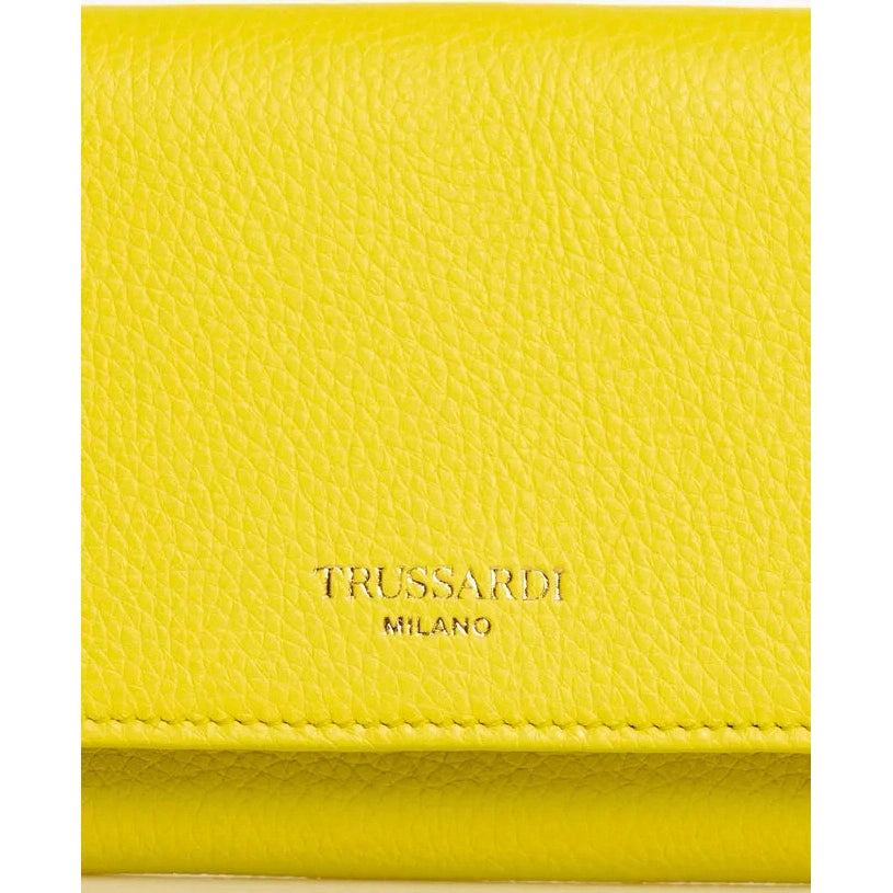 Yellow Leather Women Wallet