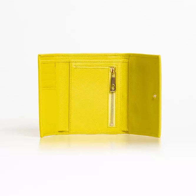 Yellow Leather Women Wallet