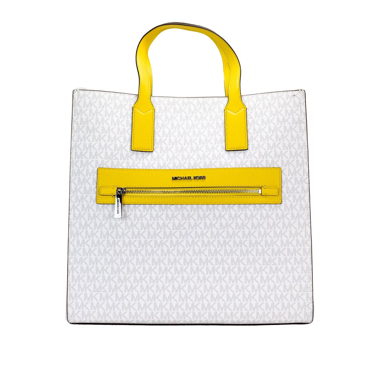 Kenly Large Signature Citrus PVC North South Tote Computer Handbag