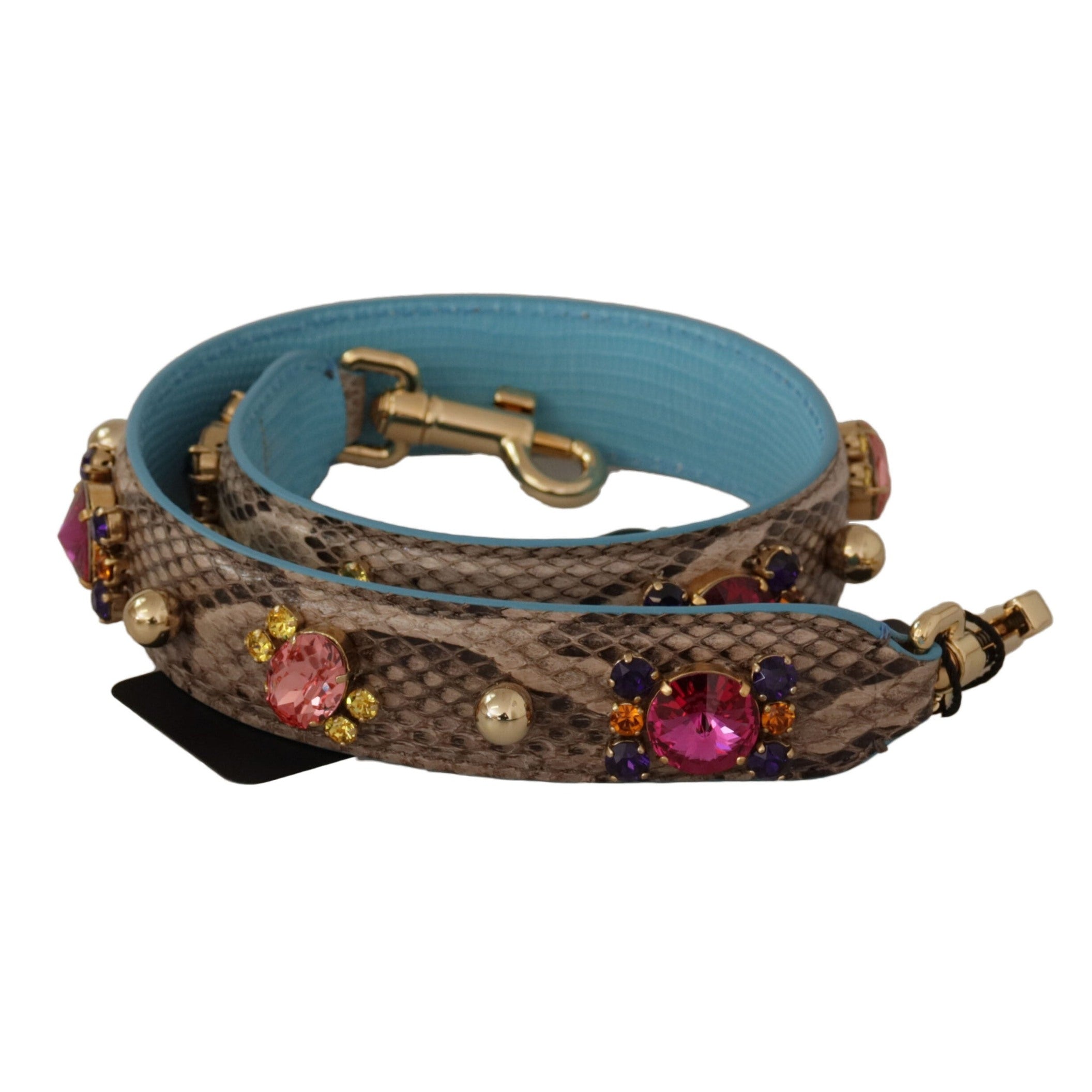 Elegant Python Leather Shoulder Strap Accessory