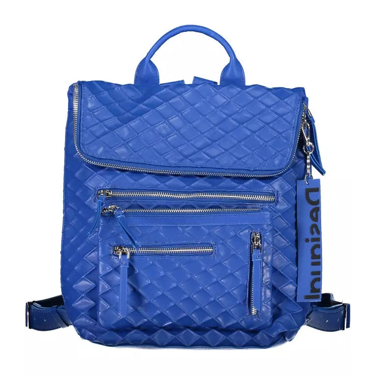 Blue Polyethylene Women Backpack