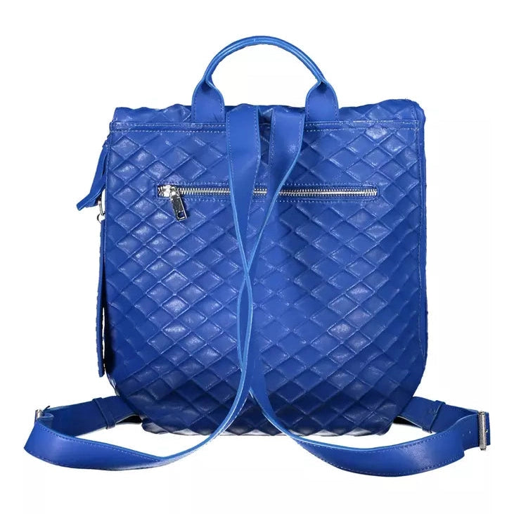 Blue Polyethylene Women Backpack