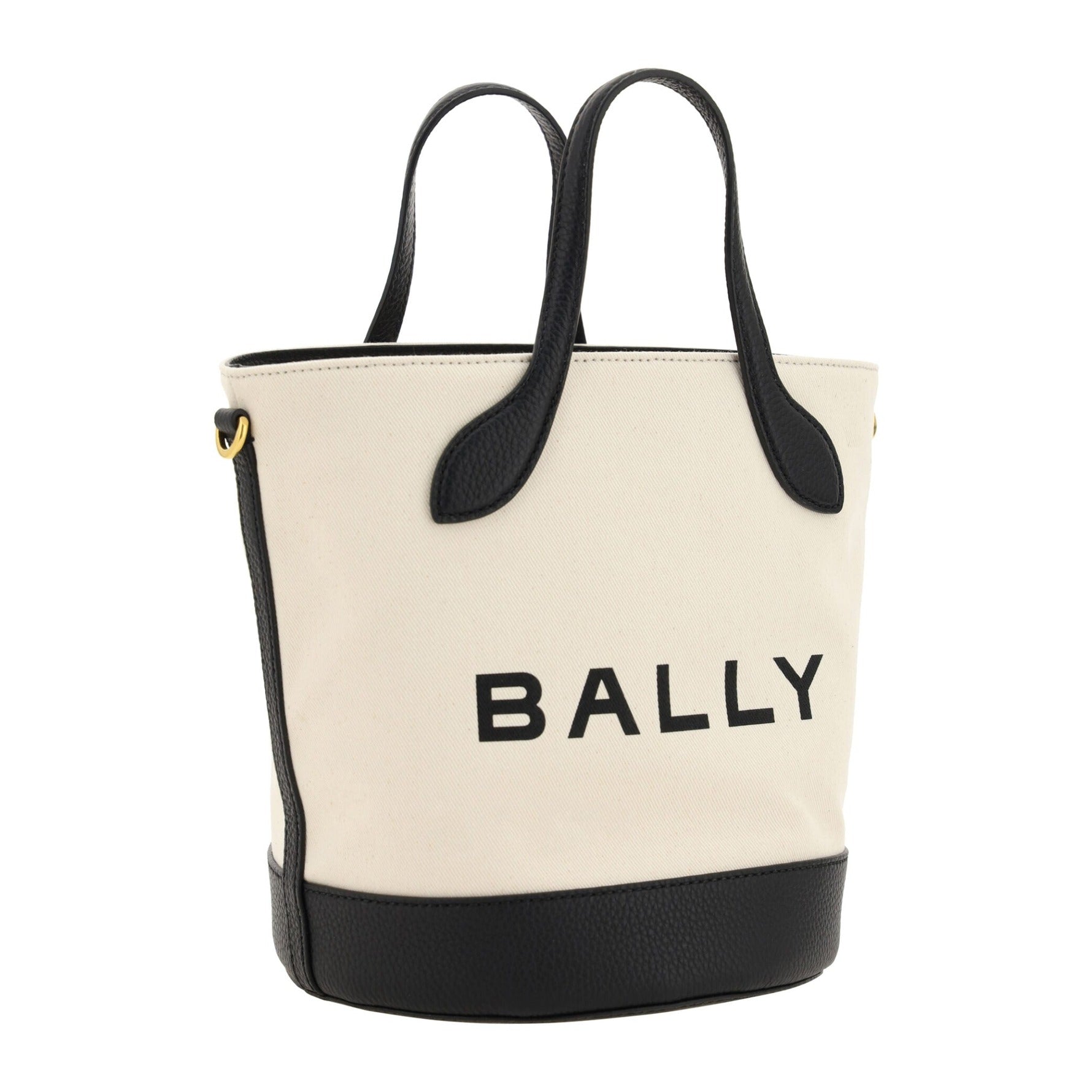 Elegant Monogram Bucket Bag in Black & White