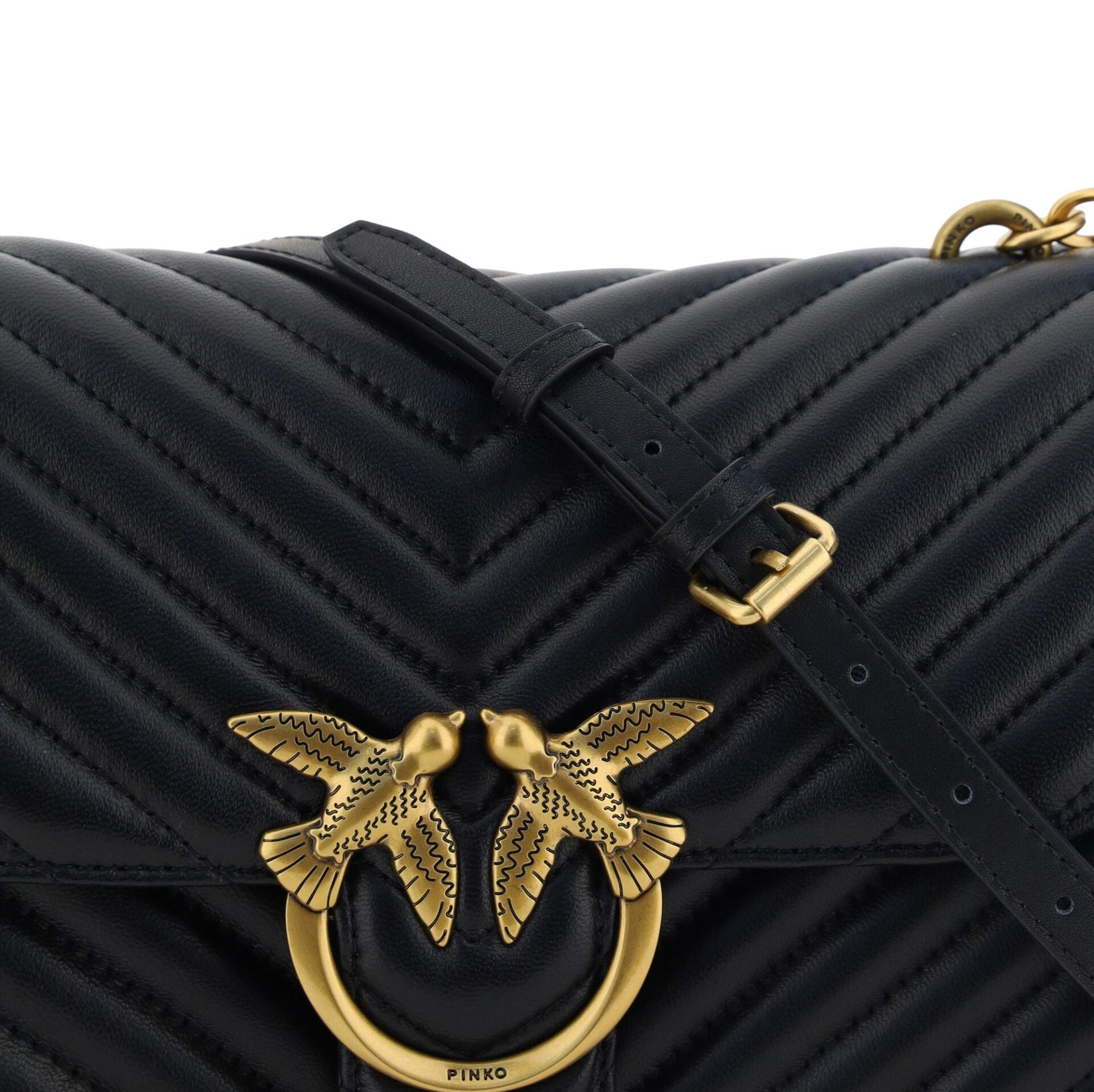 Elegant Black Quilted Leather Shoulder Bag