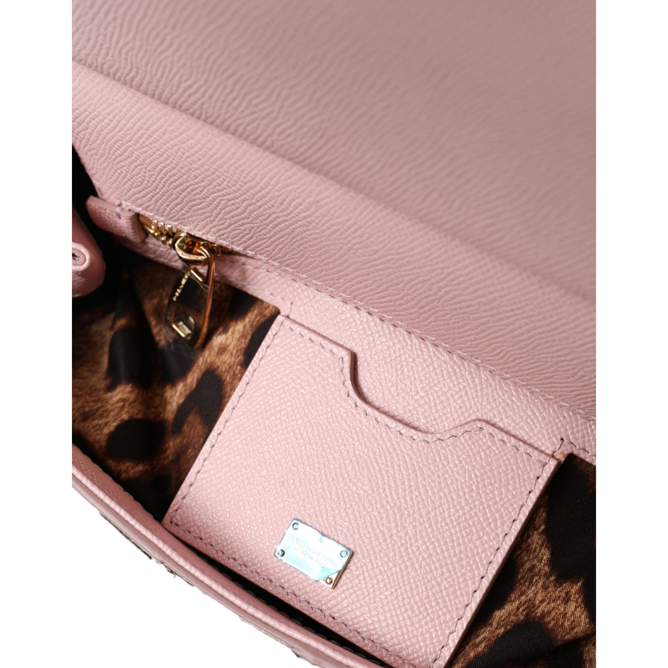 Chic Pink Sicily Leather Shoulder Bag