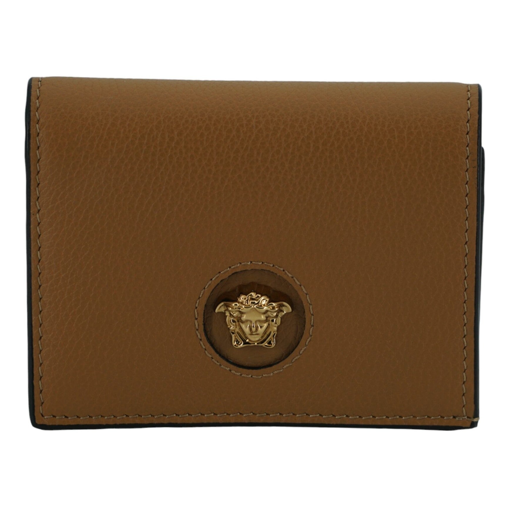 Elegant Compact Leather Wallet in Brown