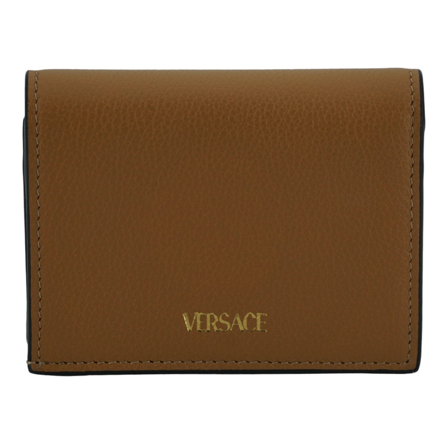 Elegant Compact Leather Wallet in Brown