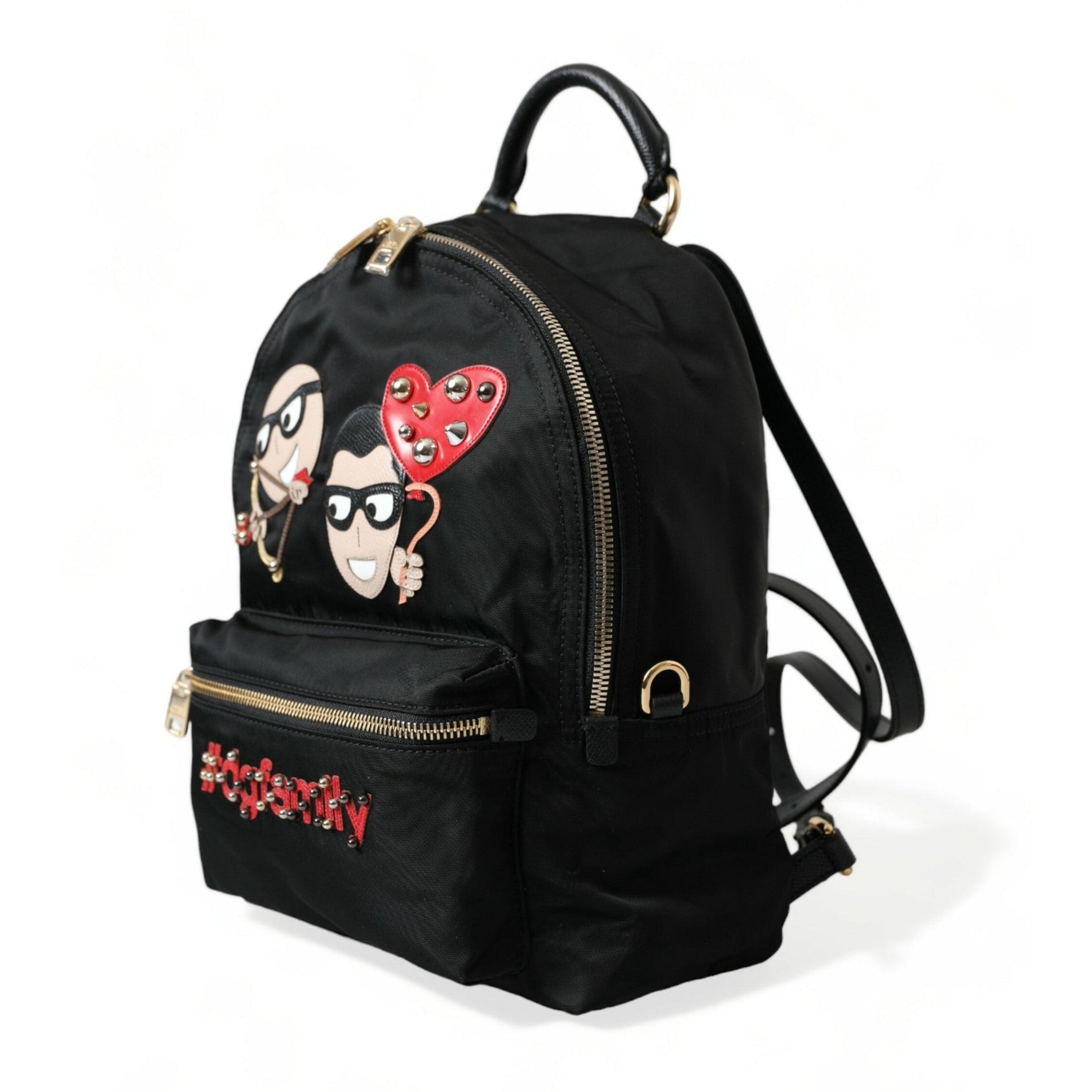 Elegant Embellished Black Backpack