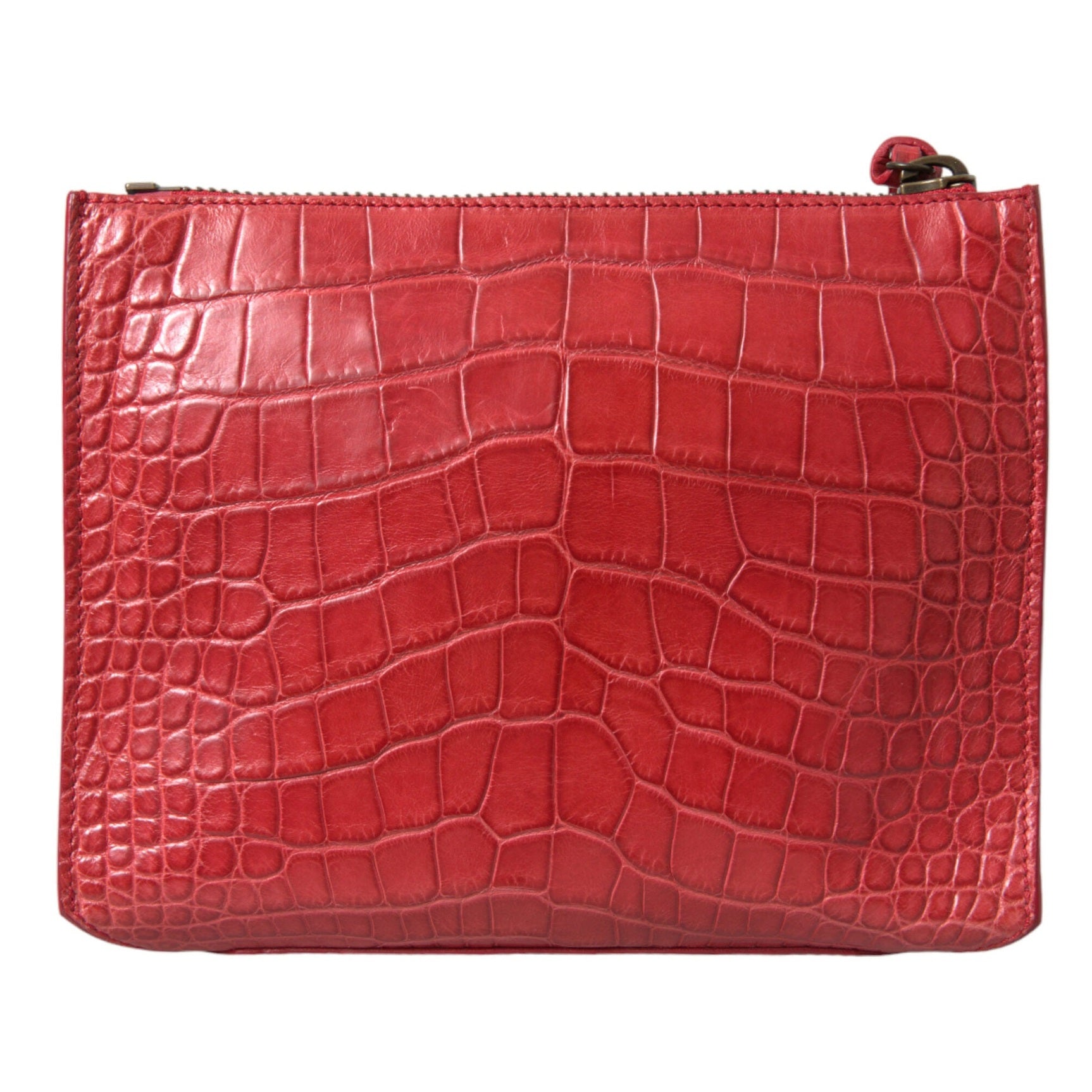 Exotic Red Alligator Leather Clutch