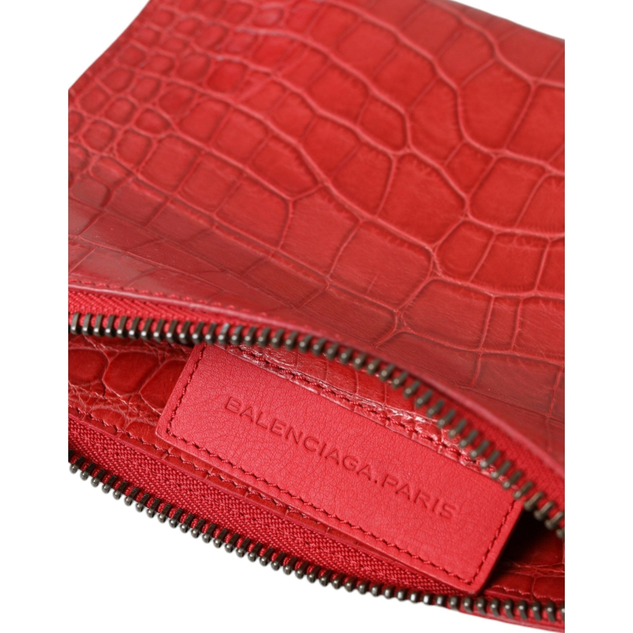 Exotic Red Alligator Leather Clutch