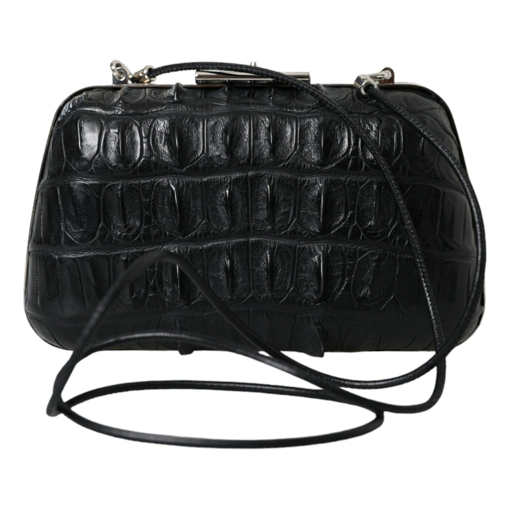 Elegant Crocodile Leather Evening Clutch