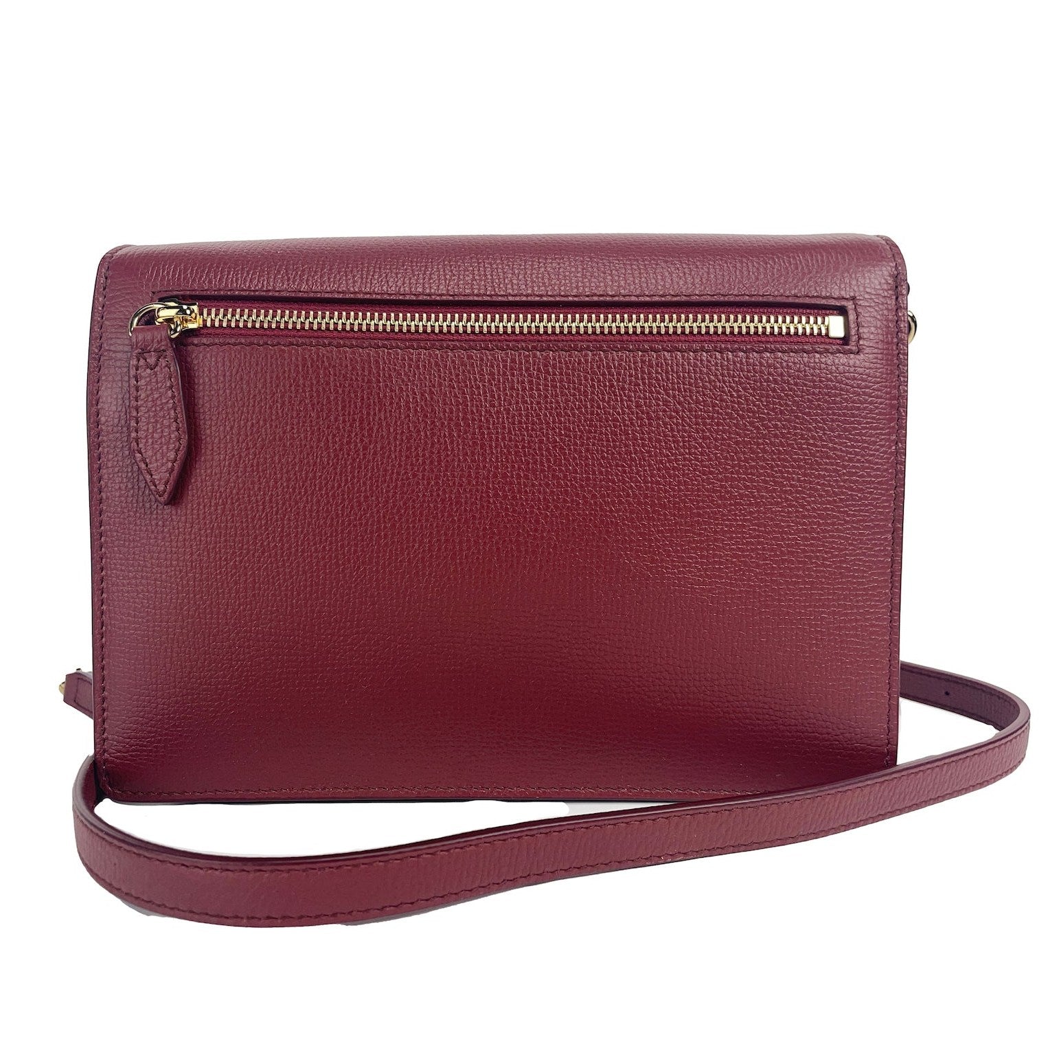 Macken Small Crimson House Check Leather Crossbody Bag