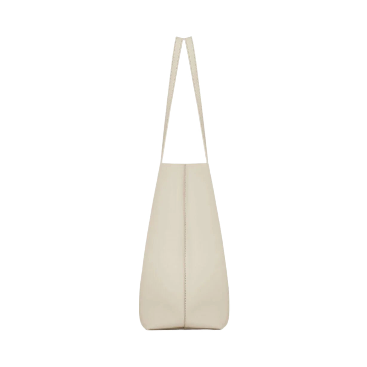 White Calf Leather Tote Shoulder Bag