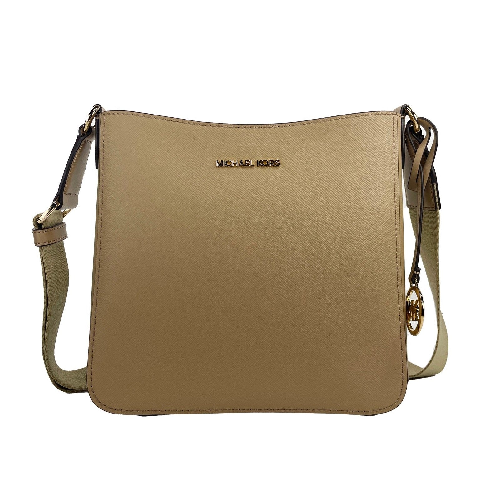 Jet Set Small Messenger Crossbody Bag Camel