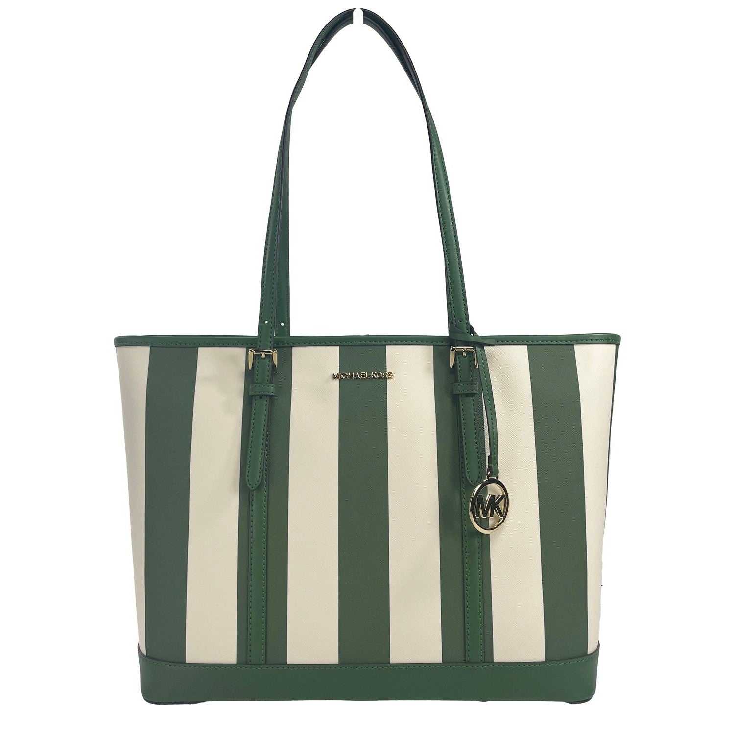 Jet Set Travel Large TZ Shoulder PVC Tote Bag Purse Fern Green