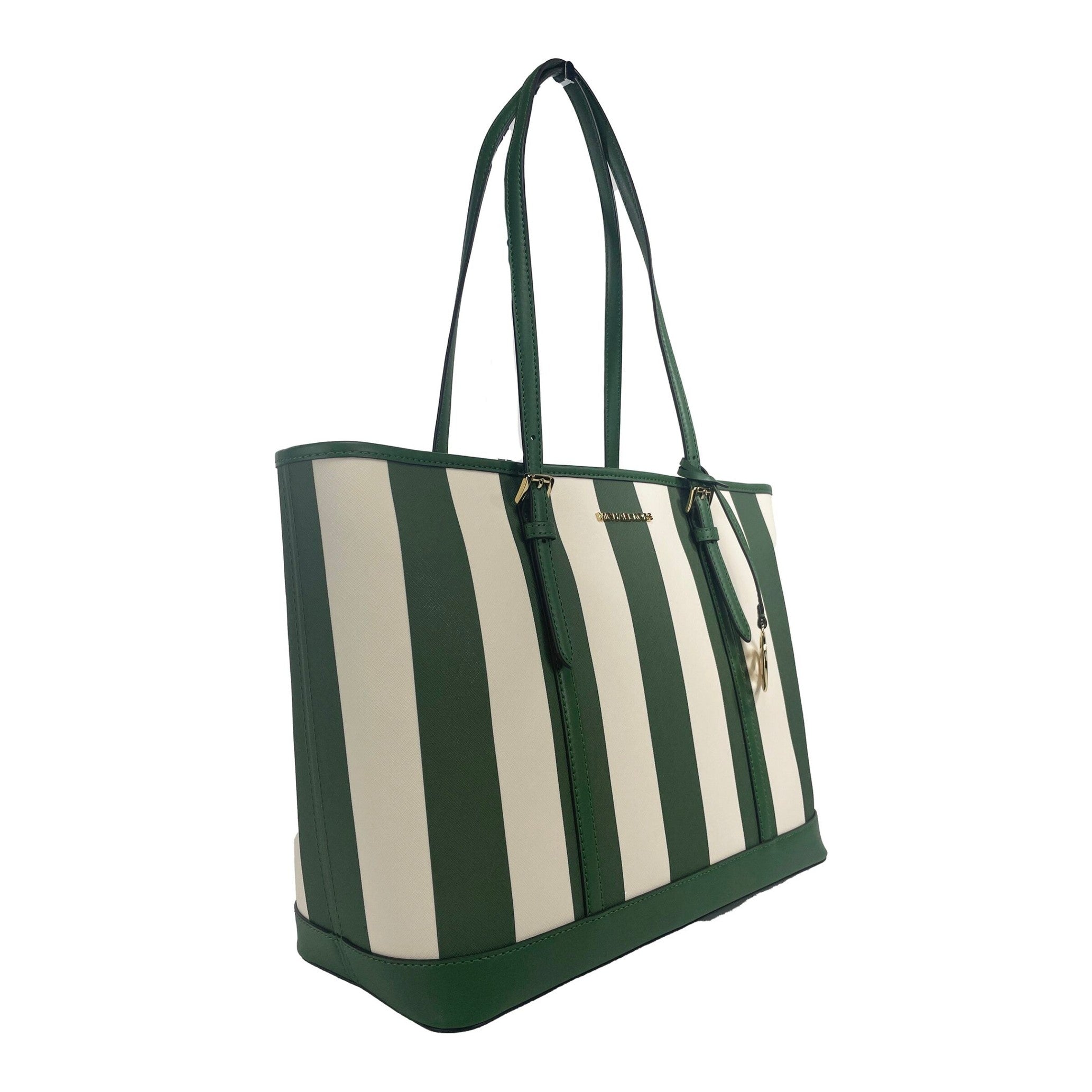 Jet Set Travel Large TZ Shoulder PVC Tote Bag Purse Fern Green