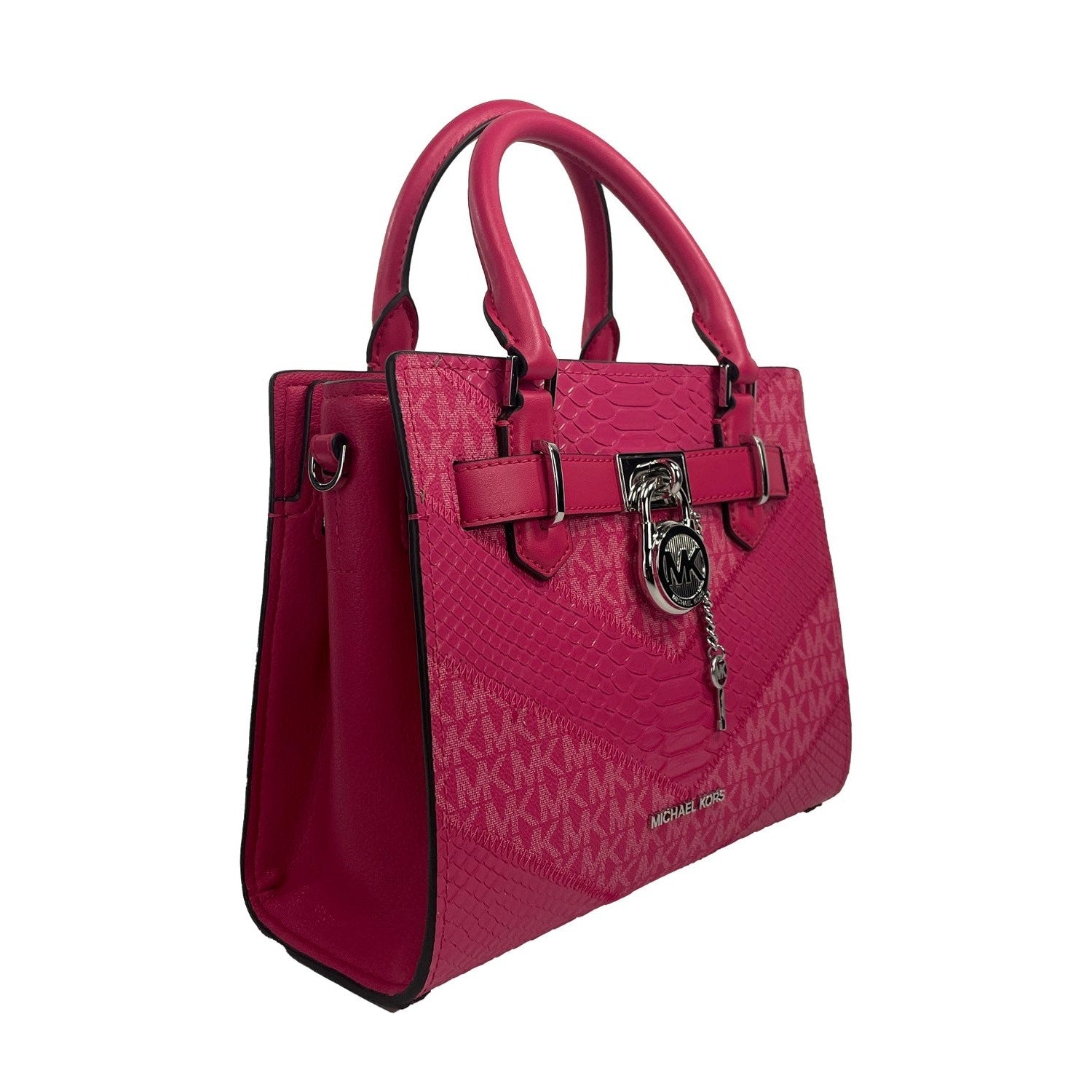 Hamilton Small Electric Pink Satchel Crossbody Bag