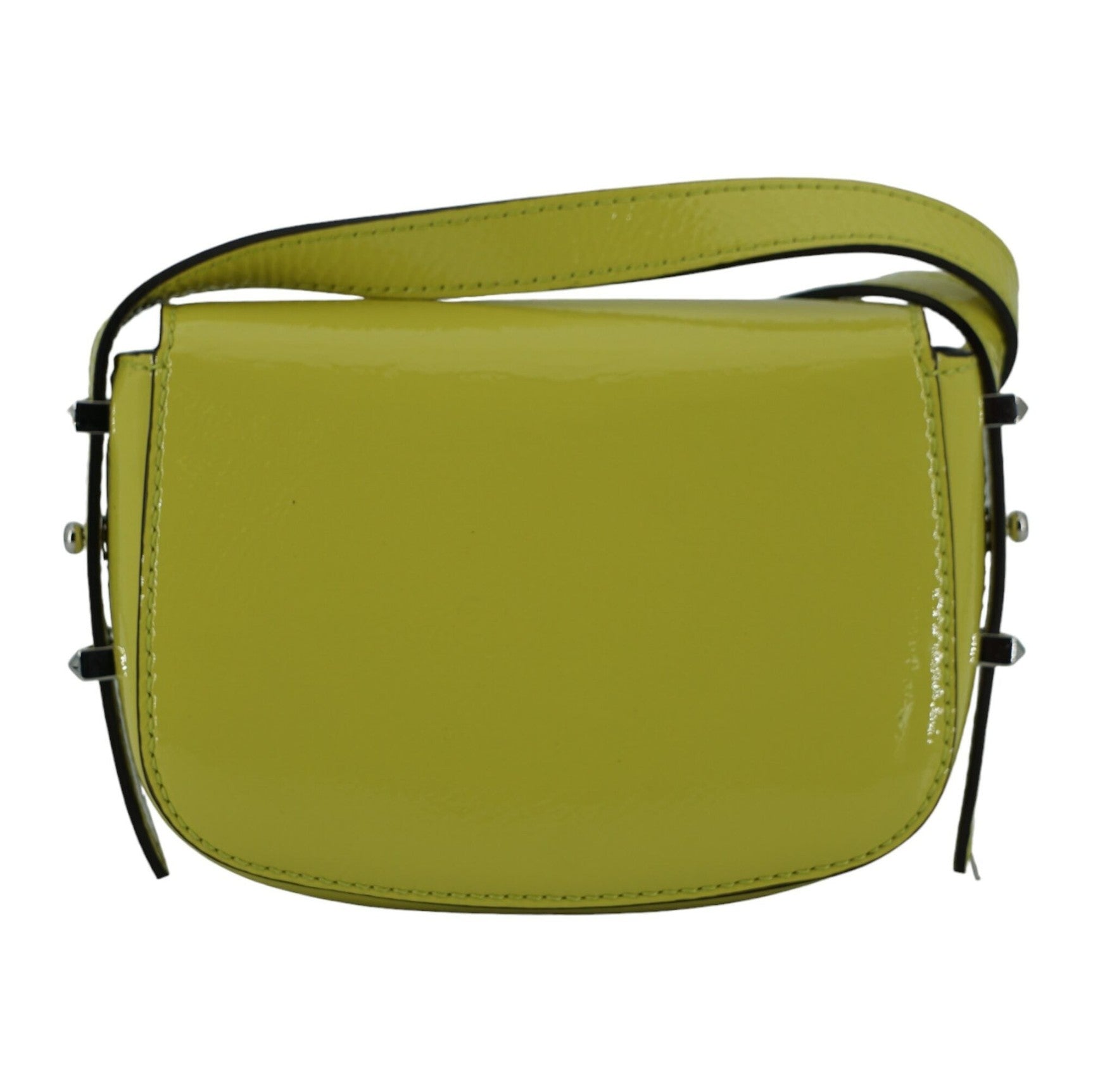 Lime Yellow Leather Small Shoulder Bag