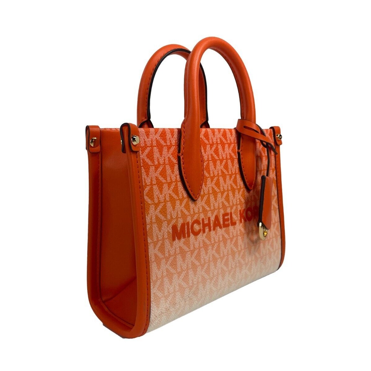 Mirella XS Leather Top Zip Shopper Tote Bag