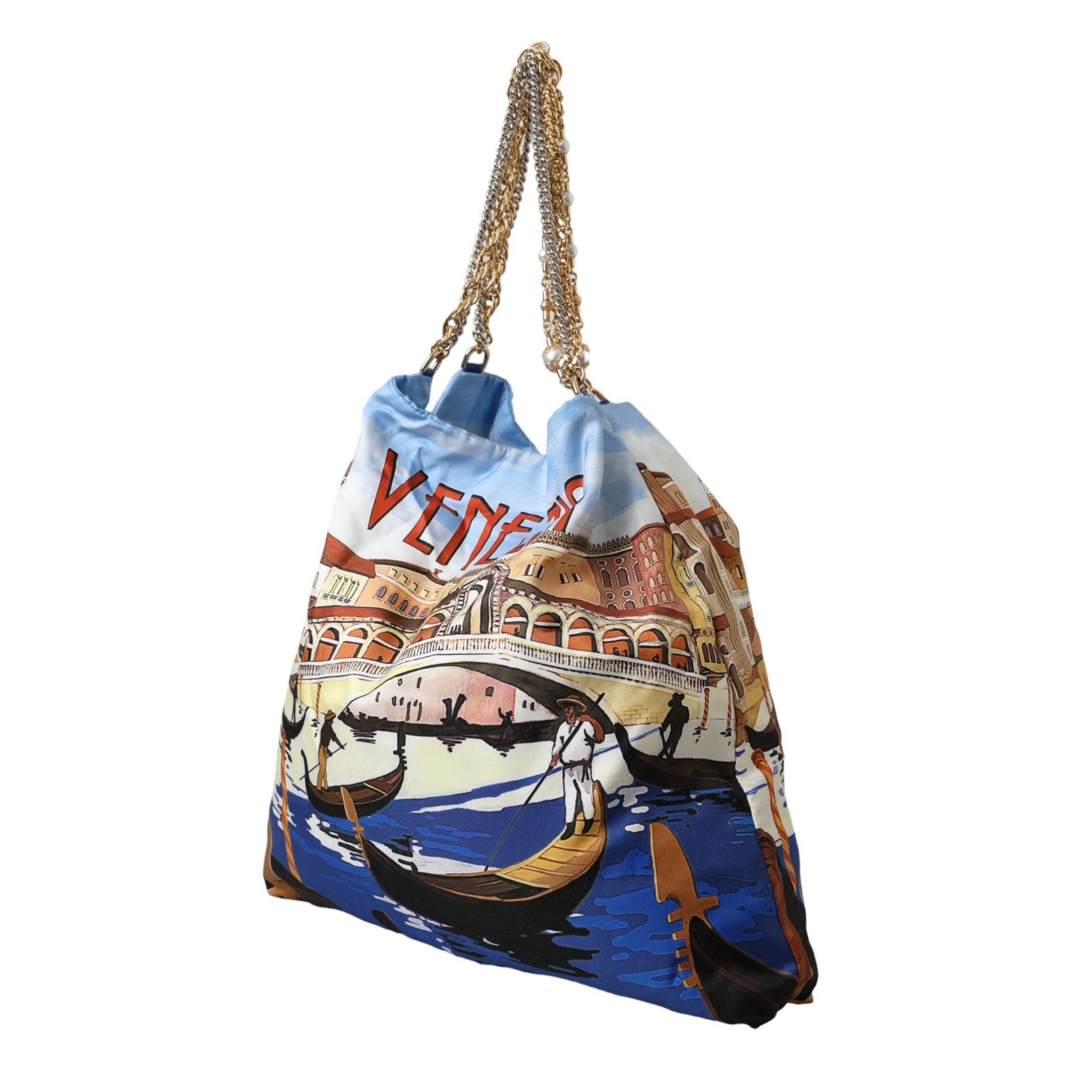 Multicolor Venezia Canvas Women Shopping Tote Bag