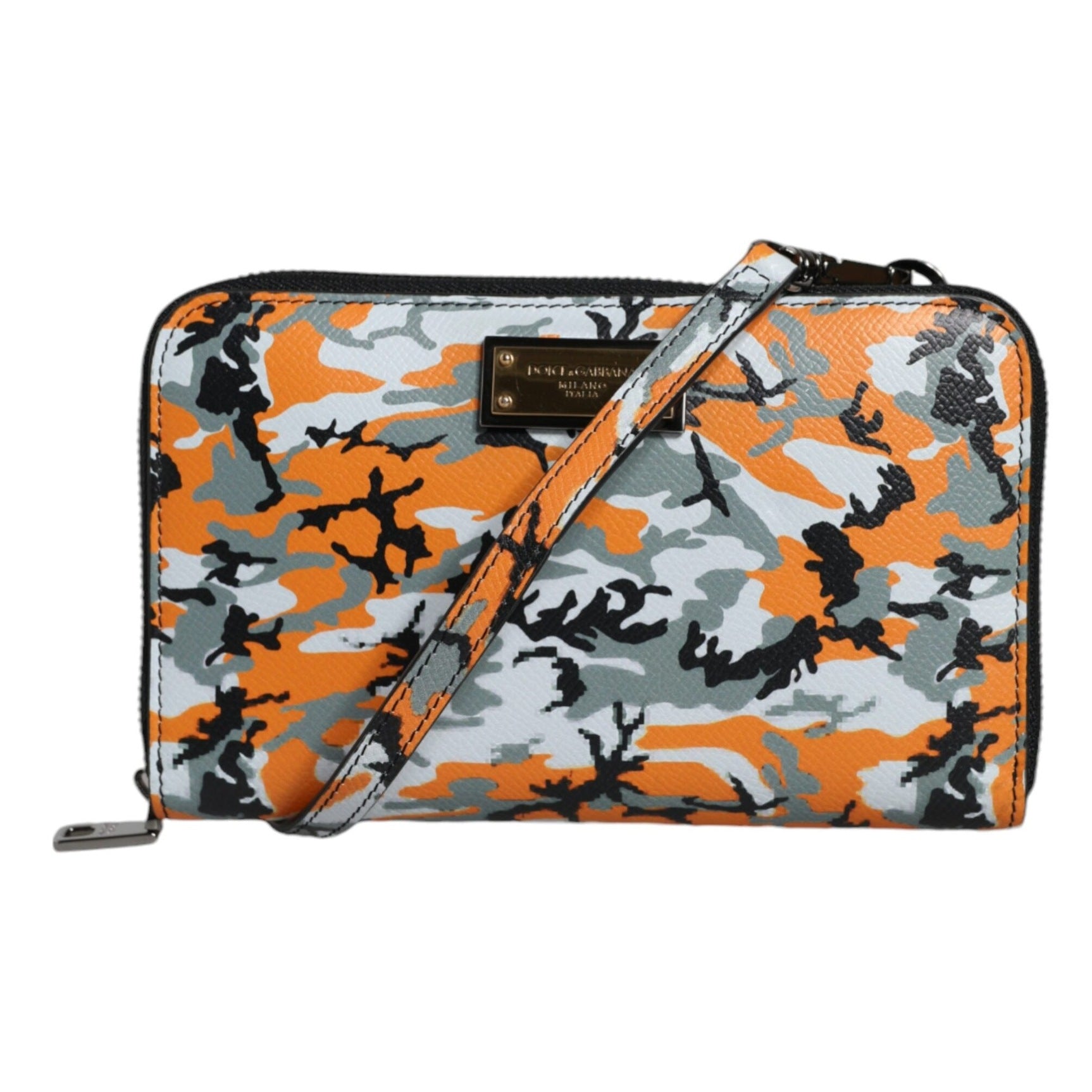 Multicolor Camouflage Leather Purse Cross Body Bag