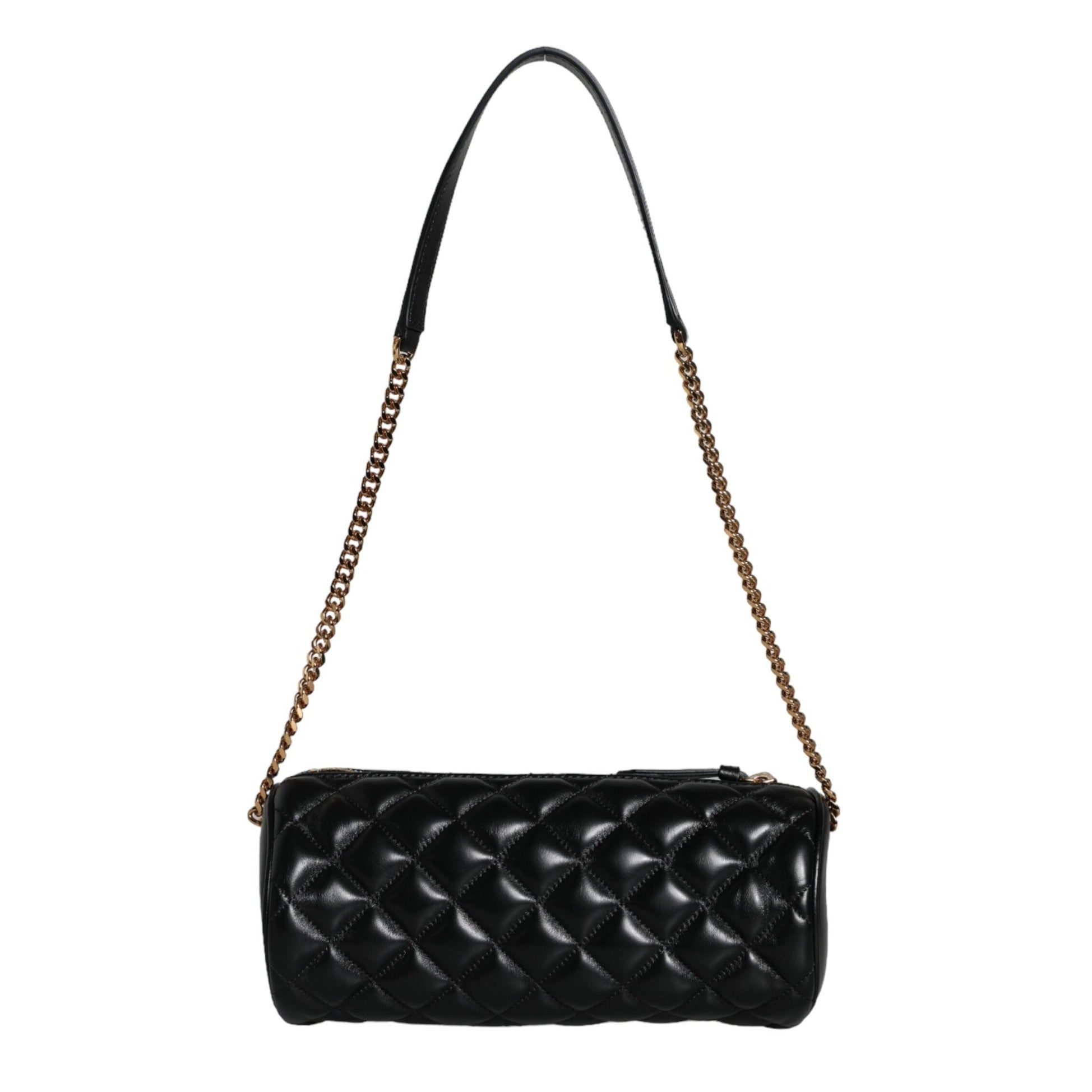 Black Mini Quilted Lambskin Leather Crossbody Sling Bag