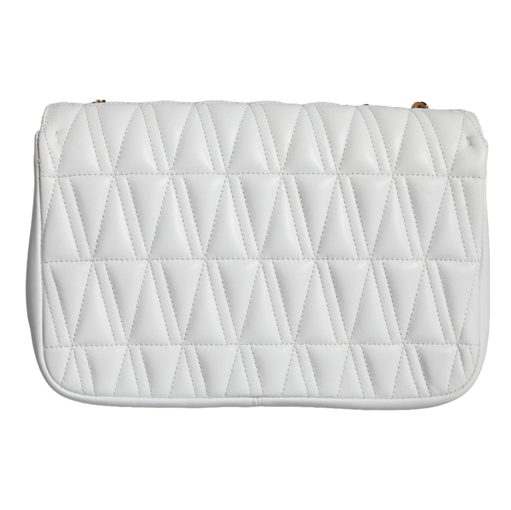 White Mini Nappa Leather Crossbody Shoulder Bag