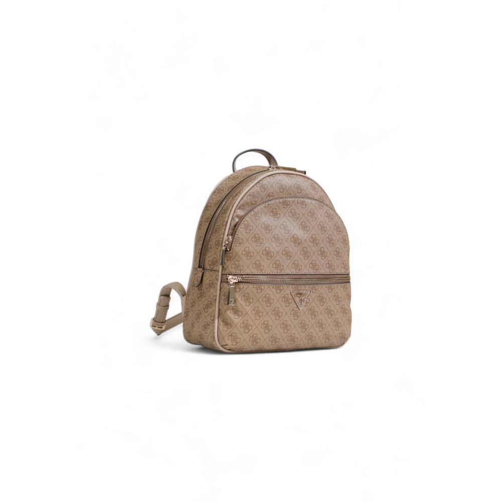 Beige Polyethylene Backpack