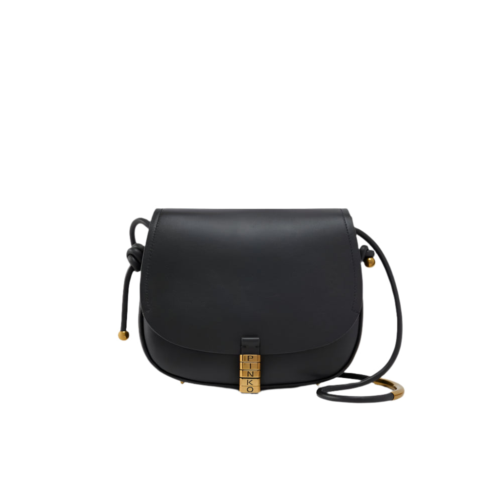 Black Leather Women Crossbody Bag