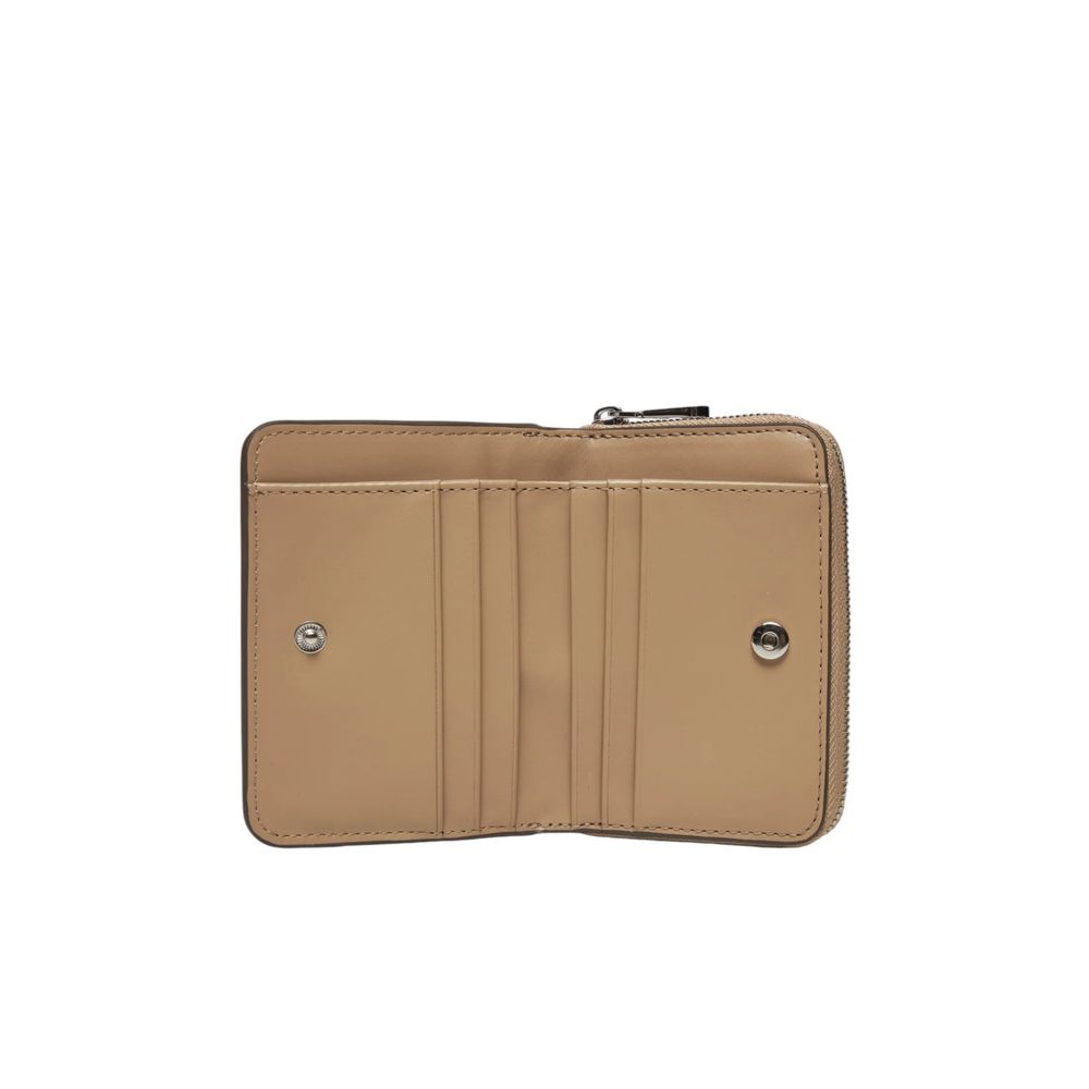 Beige Recycled Polyester Wallet