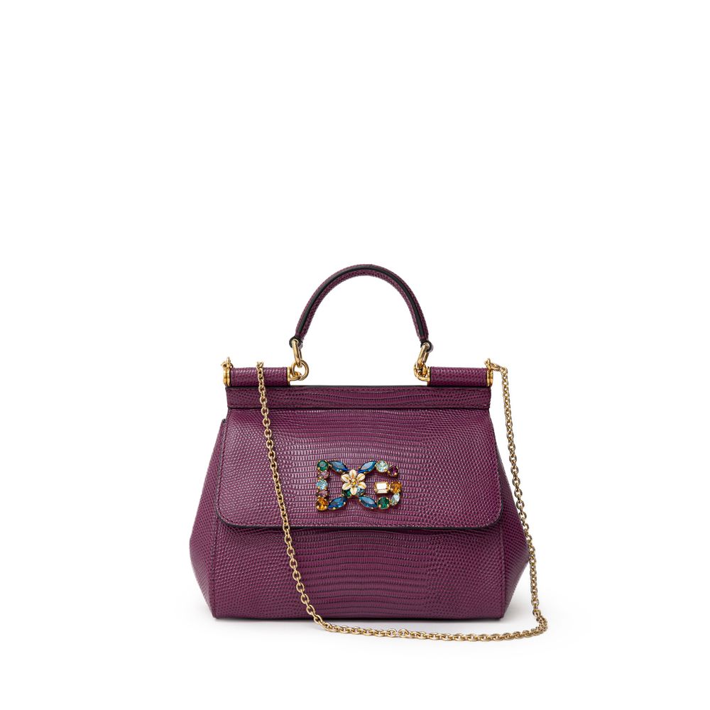 Purple Leather Handbag