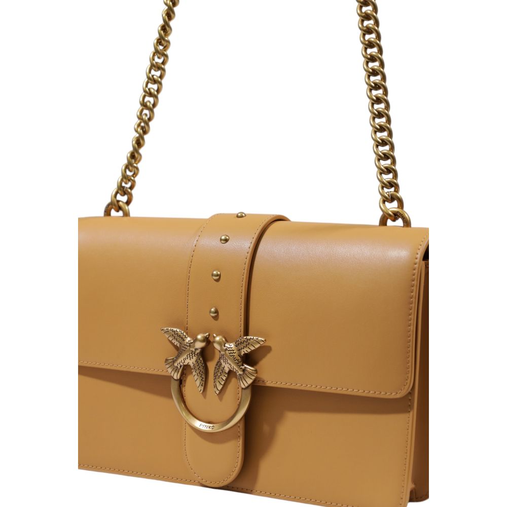 Beige Leather Handbag